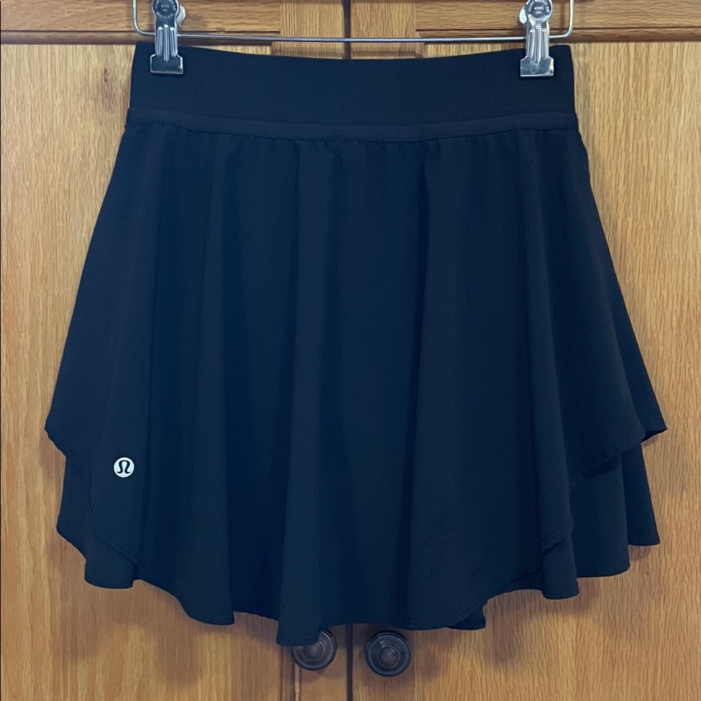 Lululemon Court Rival High Rise Skirt Tall Black 4 Pockets - Picture 5 of 16